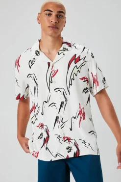Abstract Doodle Print Shirt