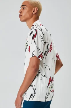 Abstract Doodle Print Shirt