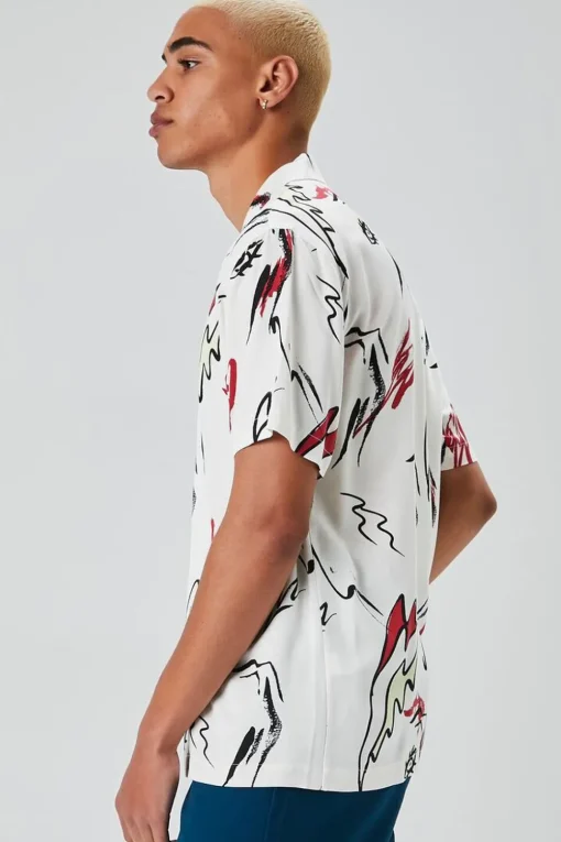 Abstract Doodle Print Shirt