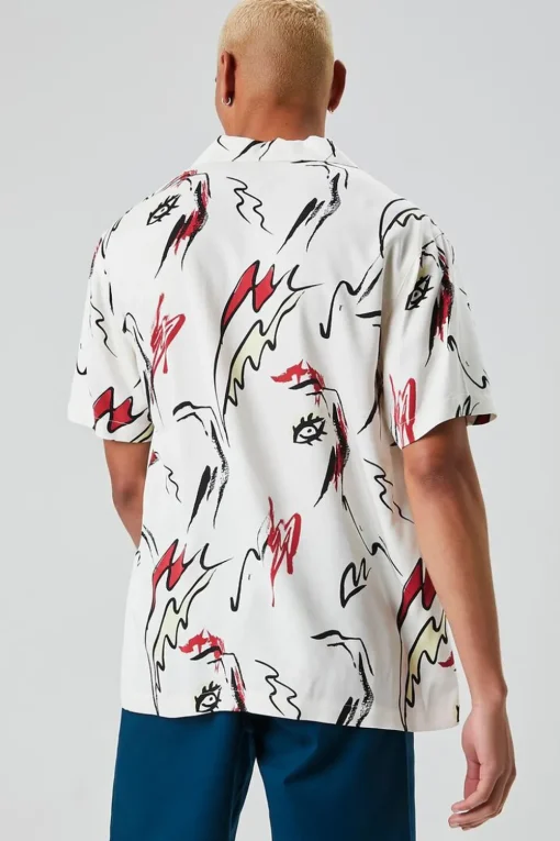 Abstract Doodle Print Shirt
