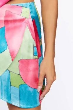 Abstract Geo Print Mini Skirt