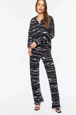 Abstract Print Shirt & Pants Set