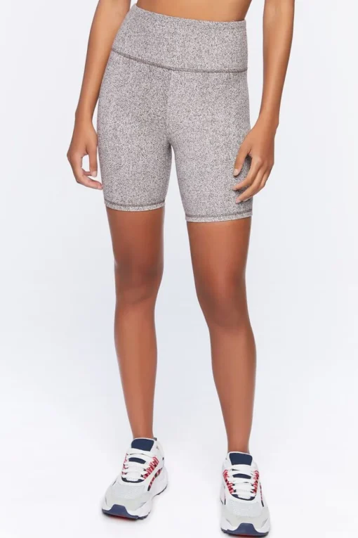 Active Heathered Biker Shorts