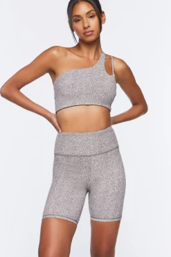 Active Heathered Biker Shorts