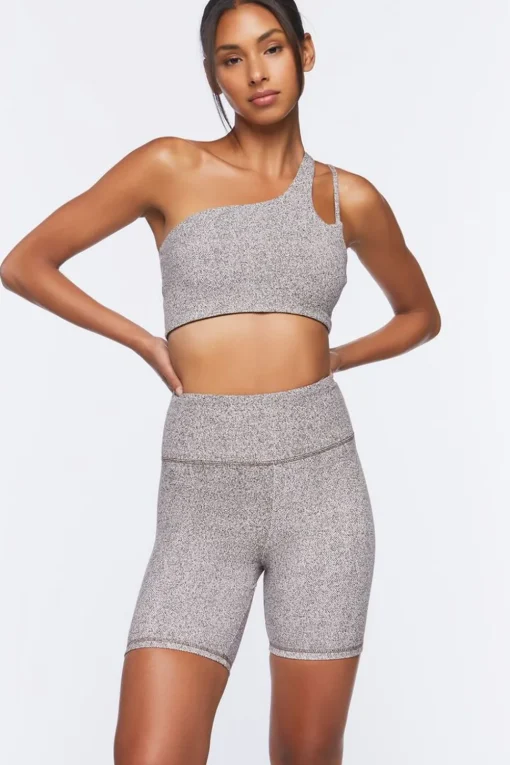 Active Heathered Biker Shorts
