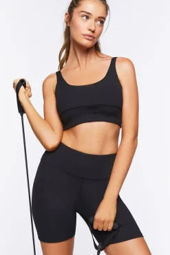Active Ribbed Biker Shorts