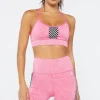 Active Seamless Checkered Biker Shorts