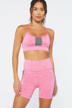 Active Seamless Checkered Biker Shorts