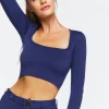 Active Seamless Long-Sleeve Crop Top