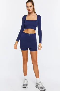 Active Seamless Long-Sleeve Crop Top