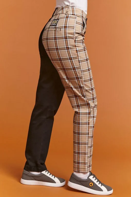 Airwalk Colorblock Plaid Pants