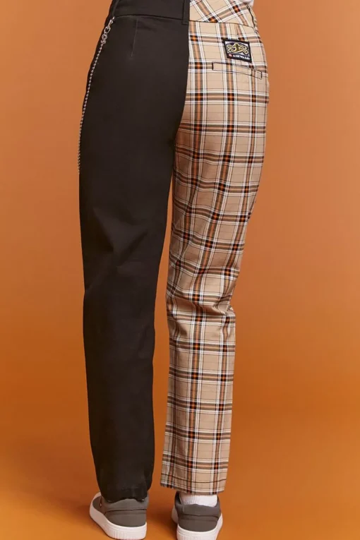 Airwalk Colorblock Plaid Pants