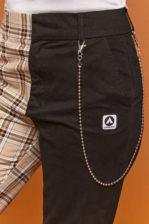 Airwalk Colorblock Plaid Pants