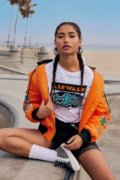 Airwalk Cropped Combo Tee