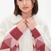Argyle Faux Shearling Jacket
