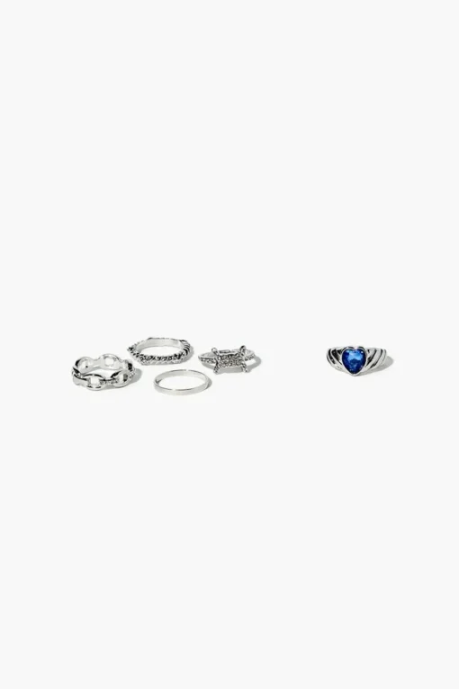 Assorted High-Polish Ring Set