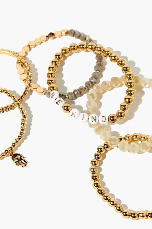 Be Kind Beaded Bracelet Set - 6 Pack