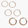 Beaded Hoop Earring Set