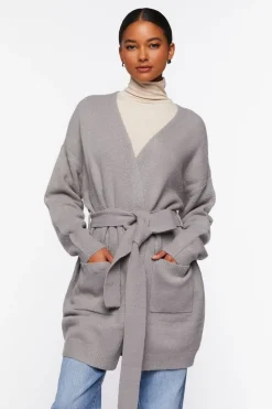 Belted Longline Cardigan Sweater