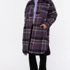Brushed Plaid Longline Shacket