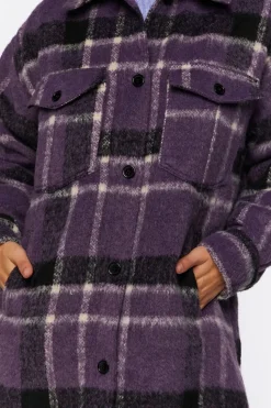 Brushed Plaid Longline Shacket