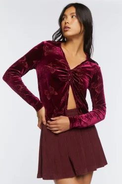 Burnout Butterfly Split-Front Top