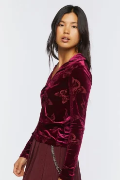 Burnout Butterfly Split-Front Top