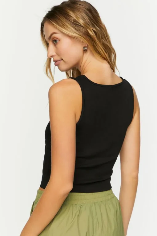 Bustier Square-Neck Crop Top