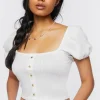 Buttoned Crop Top