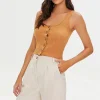 Button-Front Tank Top