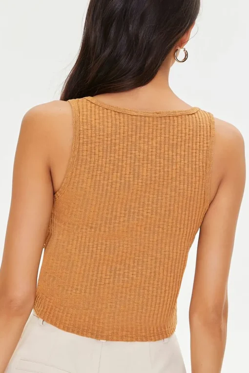 Button-Front Tank Top