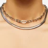 Cable & Snake Chain Necklace Set