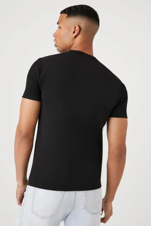 Cable Knit Crew Tee