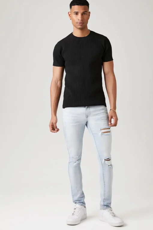 Cable Knit Crew Tee