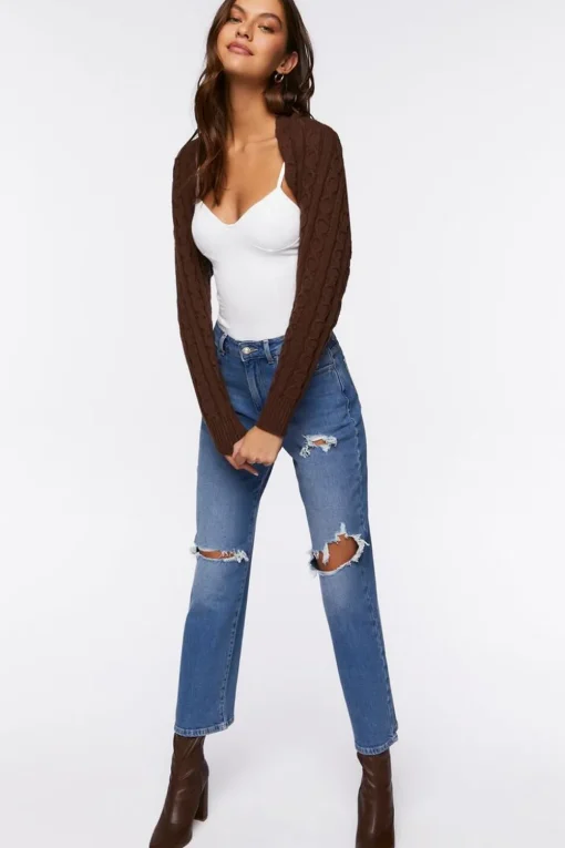 Cable Knit Shrug Sweater
