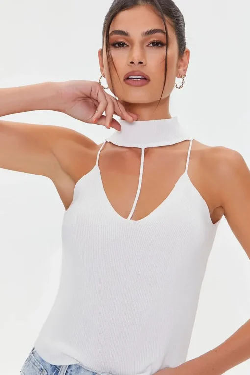 Caged Sweater-Knit Cami