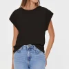 Cap-Sleeve Cotton Tee