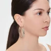 Chain Open-End Hoop Earrings