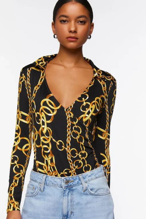 Chain Print Bodysuit