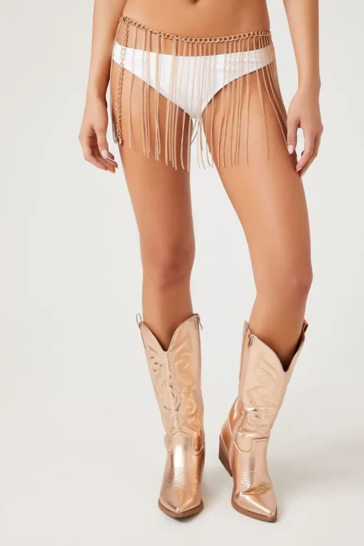 Chain-Fringe Belly Chain