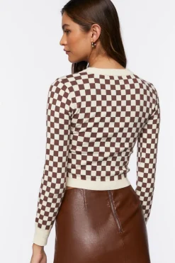 Checkered Cutout Crop Top