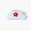 Checkered Floral Claw Clip