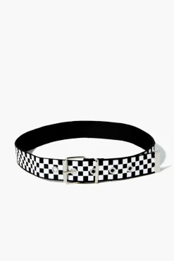 Checkered Print Belt