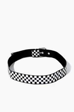 Checkered Print Belt