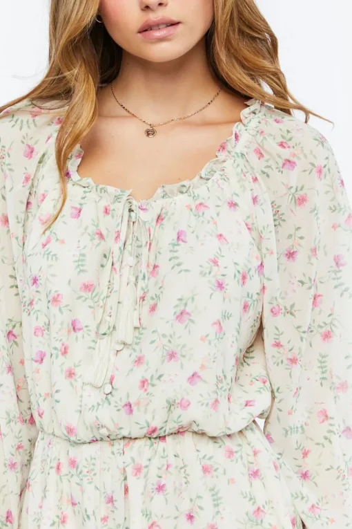 Chiffon Floral Print Romper