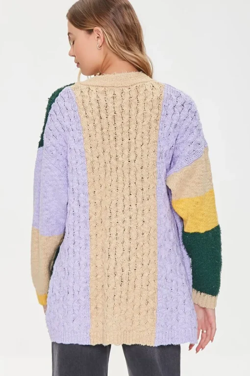 Colorblock Cardigan Sweater