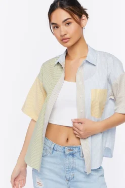 Colorblock Striped Shirt