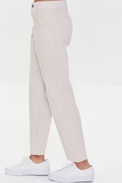 Corduroy Frayed Wide-Leg Pants