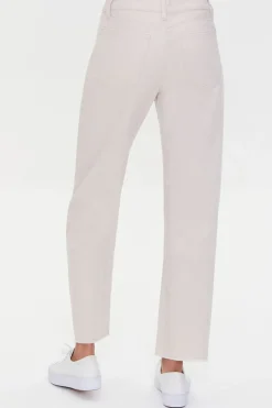 Corduroy Frayed Wide-Leg Pants
