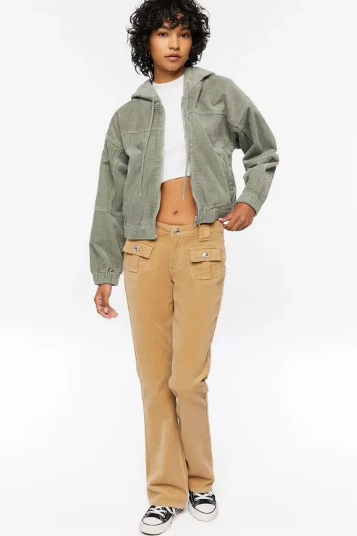 Corduroy Hooded Jacket